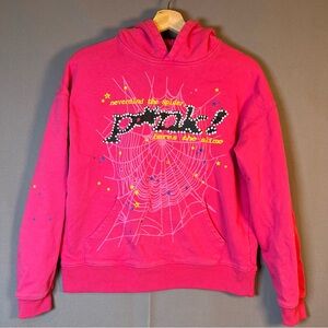 Spider Worldwide Sp5der P*nk Pink Punk Hoodie Sz M